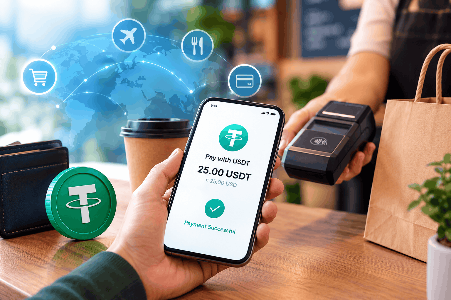 کاربرد تتر USDT برای پرداخت روزمره و خرید اینترنتی